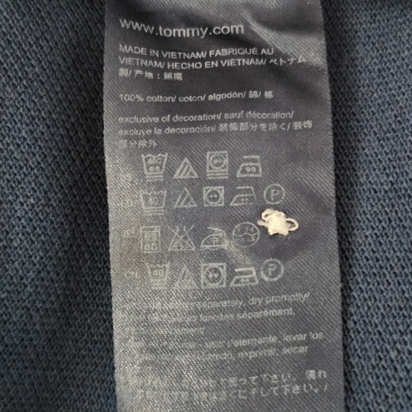 Tommy Hilfiger Mens Polo Shirt Flag Logo Short Sleeve Navy Blue Size XXL - Picture 7 of 8